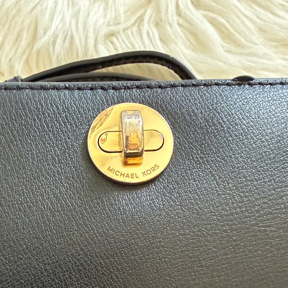 Michael Kors Black Crossbody Bag with Gold Accents - Picture 4 of 4
